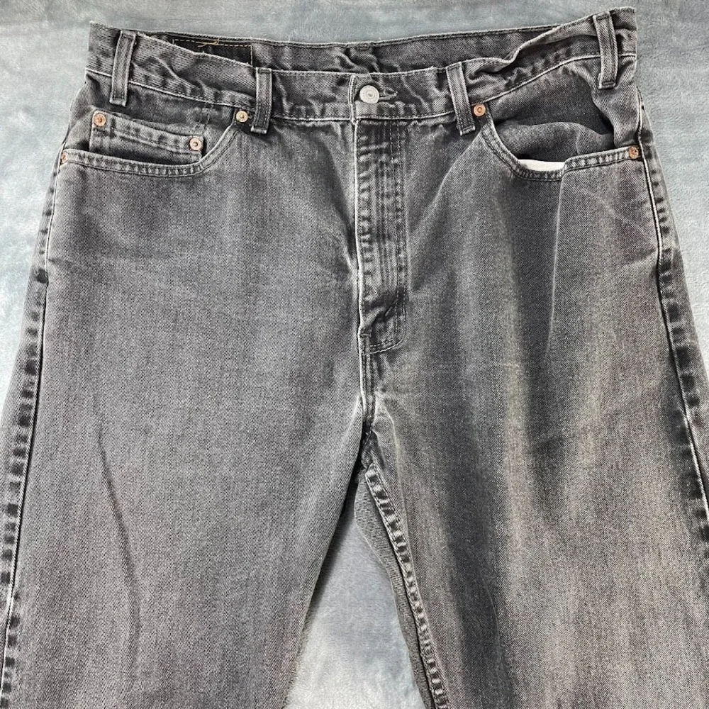 Vtg Levis 505 Jeans Red Tab 38x30 Fits 36x29 Distressed Black Faded Canada 90s
